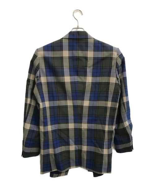 Vivienne Westwood man（ヴィヴィアン ウェストウッド マン）Vivienne Westwood man (ヴィヴィアン ウェストウッド マン) タックジャケット グリーン×ネイビー サイズ:46の古着・服飾アイテム