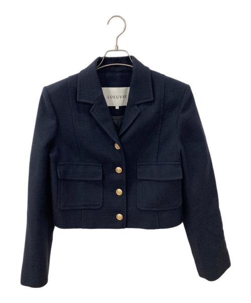 LOEUVRE（ルーブル）LOEUVRE (ルーブル) ツイードジャケット ネイビー サイズ:1の古着・服飾アイテム