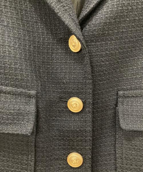 LOEUVRE（ルーブル）LOEUVRE (ルーブル) ツイードジャケット ネイビー サイズ:1の古着・服飾アイテム