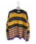 KIDILL（キディル）の古着「MOHAIR BORDER KNIT」｜グレー×イエロー