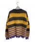 KIDILL (キディル) MOHAIR BORDER KNIT グレー×イエロー サイズ:Free：18000円