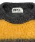 中古・古着 KIDILL (キディル) MOHAIR BORDER KNIT グレー×イエロー サイズ:Free：18000円