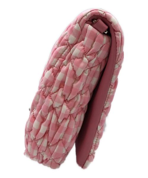 MIU MIU（ミュウミュウ）MIU MIU (ミュウミュウ) ナッパクリスタル2WAYショルダーバッグ ピンクの古着・服飾アイテム