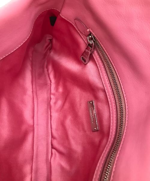 MIU MIU（ミュウミュウ）MIU MIU (ミュウミュウ) ナッパクリスタル2WAYショルダーバッグ ピンクの古着・服飾アイテム