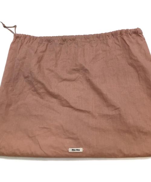 MIU MIU（ミュウミュウ）MIU MIU (ミュウミュウ) ナッパクリスタル2WAYショルダーバッグ ピンクの古着・服飾アイテム