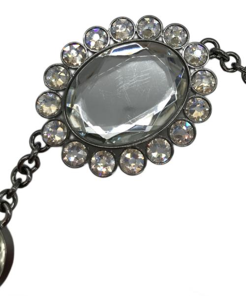 MIU MIU（ミュウミュウ）MIU MIU (ミュウミュウ) ナッパクリスタル2WAYショルダーバッグ ピンクの古着・服飾アイテム