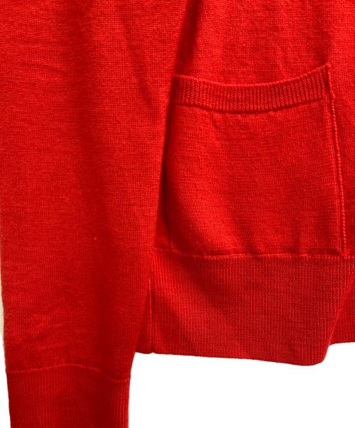 maison kitsune（メゾンキツネ）MAISON KITSUNE (メゾンキツネ) トリコロールフォックスカーディガン レッド サイズ:Sの古着・服飾アイテム