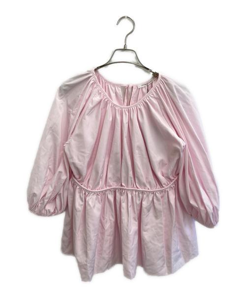 CECILIE BAHNSEN（セシリーバンセン）CECILIE BAHNSEN (セシリーバンセン) ギャザーブラウス ピンク サイズ:SIZE UK8の古着・服飾アイテム