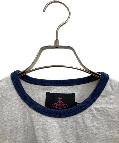 PALACE（パレス）PALACE (パレス) Vivienne Westwood (ヴィヴィアンウエストウッド) RINGER T-SHIRT グレー サイズ:Sの古着・服飾アイテム