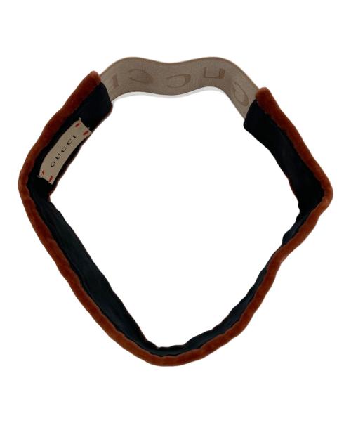 GUCCI（グッチ）GUCCI (グッチ) ヘアバンド ブラウンの古着・服飾アイテム