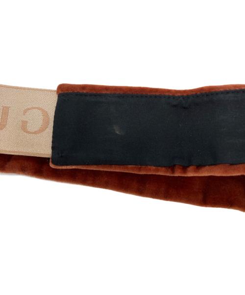 GUCCI（グッチ）GUCCI (グッチ) ヘアバンド ブラウンの古着・服飾アイテム