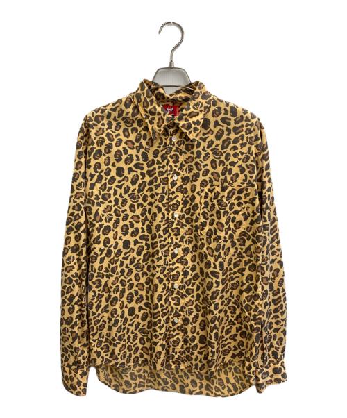 A BATHING APE（アベイシングエイプ）A BATHING APE (ア ベイシング エイプ) レオパード柄シャツ オレンジ サイズ:Lの古着・服飾アイテム