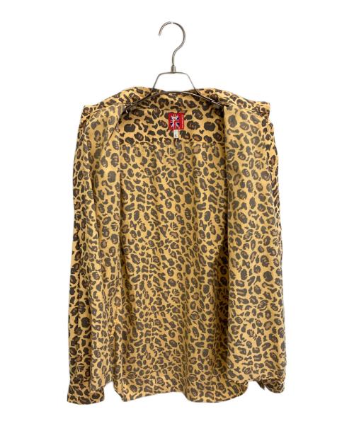 A BATHING APE（アベイシングエイプ）A BATHING APE (ア ベイシング エイプ) レオパード柄シャツ オレンジ サイズ:Lの古着・服飾アイテム