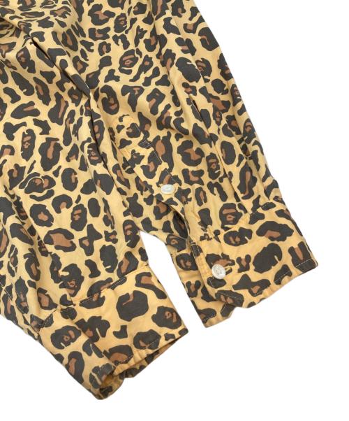 A BATHING APE（アベイシングエイプ）A BATHING APE (ア ベイシング エイプ) レオパード柄シャツ オレンジ サイズ:Lの古着・服飾アイテム