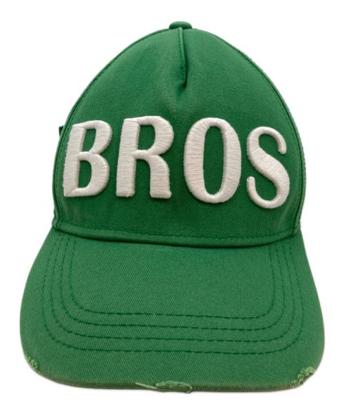 DSQUARED2（ディースクエアード）DSQUARED2 (ディースクエアード) BROSロゴキャップ グリーン サイズ:-の古着・服飾アイテム