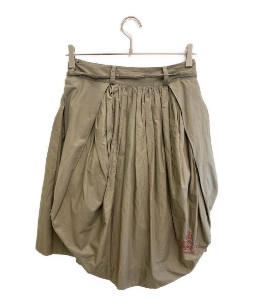 Vivienne Westwood RED LABEL（ヴィヴィアンウエストウッドレッドレーベル）Vivienne Westwood RED LABEL (ヴィヴィアンウエストウッドレッドレーベル) バルーン ギャザー スカート ブラウン サイズ:1の古着・服飾アイテム