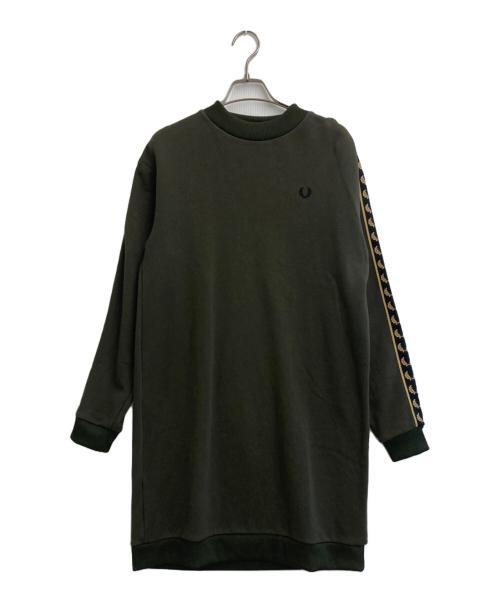 FRED PERRY（フレッドペリー）FRED PERRY (フレッドペリー) テープド スウェットシャツ オリーブ サイズ:SIZE M (UK 36)の古着・服飾アイテム