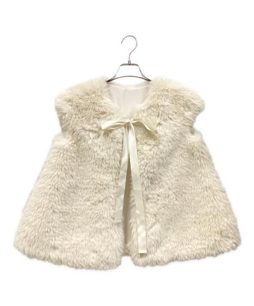 BIRTHDAY BASH（バースデーバッシュ）BIRTHDAY BASH (バースデーバッシュ) リボンファーベスト ホワイト サイズ:-の古着・服飾アイテム