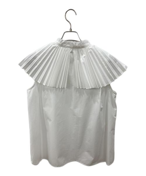 machatt（マチャット）machatt (マチャット) プリーツカラーブラウス ホワイト サイズ:1の古着・服飾アイテム