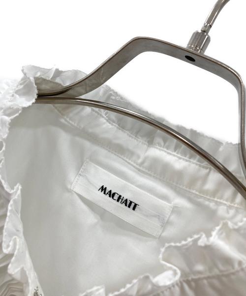 machatt（マチャット）machatt (マチャット) プリーツカラーブラウス ホワイト サイズ:1の古着・服飾アイテム