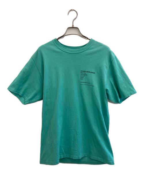 stussy（ステューシー）stussy (ステューシー) プリントTシャツ グリーン サイズ:Ｌの古着・服飾アイテム