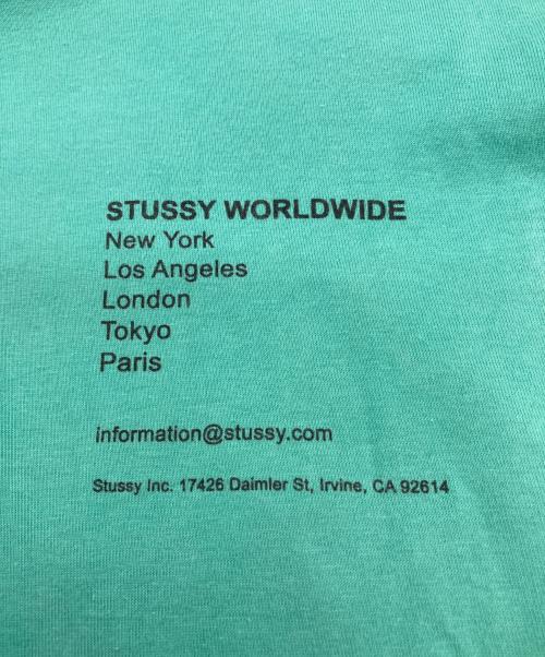 stussy（ステューシー）stussy (ステューシー) プリントTシャツ グリーン サイズ:Ｌの古着・服飾アイテム