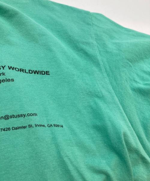 stussy（ステューシー）stussy (ステューシー) プリントTシャツ グリーン サイズ:Ｌの古着・服飾アイテム