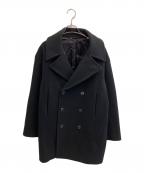 H BEAUTY&YOUTHエイチ ビューティー&ユース）の古着「W/CASHMERE MLTN P-COAT」｜ブラック