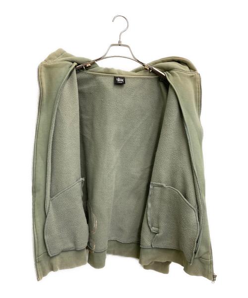 stussy（ステューシー）stussy (ステューシー) ジップパーカー グリーン サイズ:Lの古着・服飾アイテム