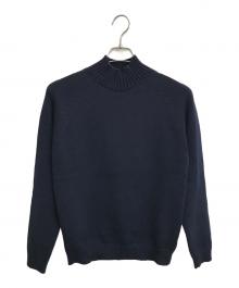 Zanone（ザノーネ）の古着「5ゲージモックネックニット」｜ネイビー