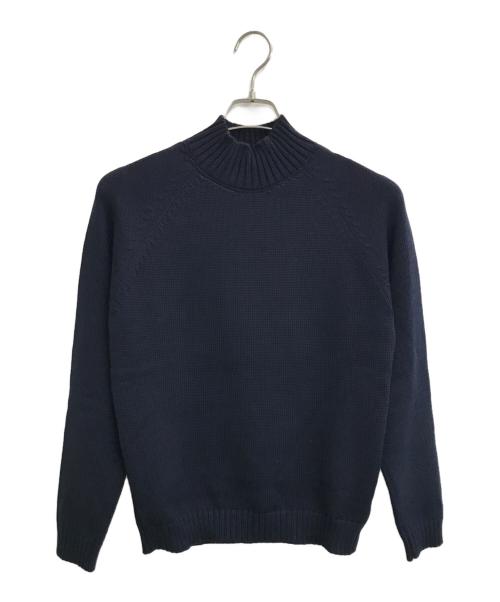 Zanone（ザノーネ）Zanone (ザノーネ) 5ゲージモックネックニット ネイビー サイズ:46の古着・服飾アイテム