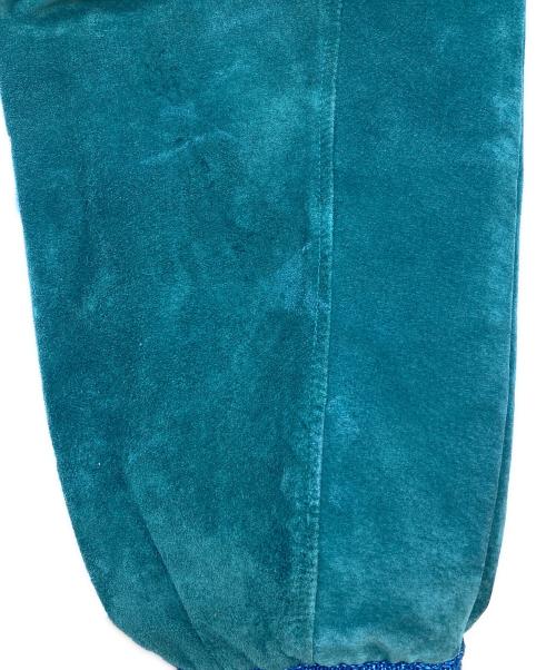 Coogi（クージー）Coogi (クージー) ドッキングニットブルゾン ブルー×グリーン サイズ:Mの古着・服飾アイテム