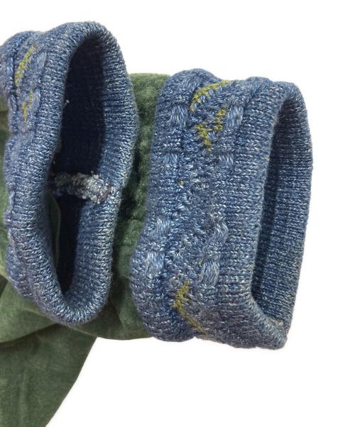 Coogi（クージー）Coogi (クージー) ドッキングニットブルゾン ブルー×グリーン サイズ:Mの古着・服飾アイテム