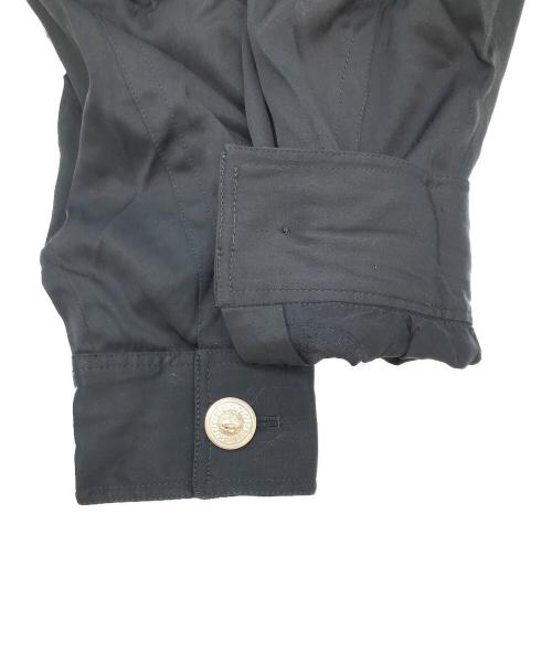 GIANNI VERSACE（ジャンニ・ヴェルサーチ）GIANNI VERSACE (ジャンニ・ヴェルサーチ) ノーカラーコート ブラック サイズ:-の古着・服飾アイテム