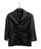 GIANNI VERSACEジャンニ・ヴェルサーチ）の古着「レザーコート」｜ブラック