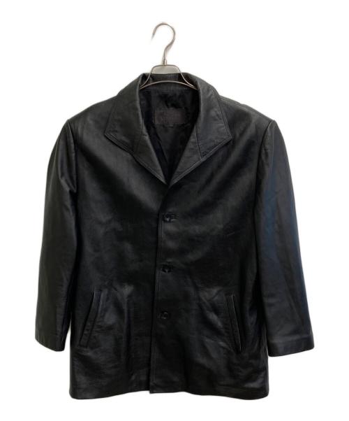 GIANNI VERSACE（ジャンニ・ヴェルサーチ）GIANNI VERSACE (ジャンニ・ヴェルサーチ) レザーコート ブラック サイズ:XXXLの古着・服飾アイテム