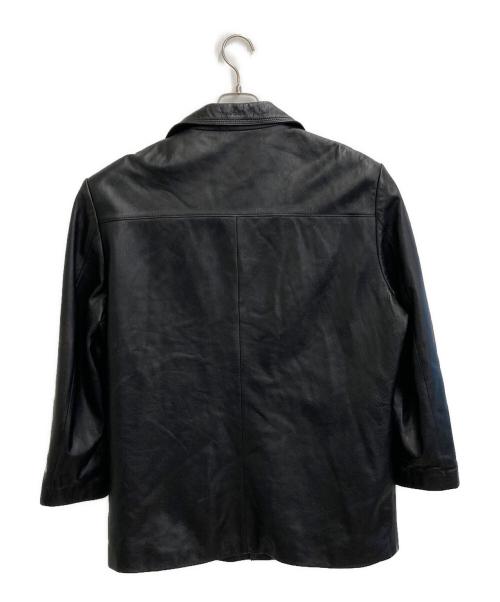 GIANNI VERSACE（ジャンニ・ヴェルサーチ）GIANNI VERSACE (ジャンニ・ヴェルサーチ) レザーコート ブラック サイズ:XXXLの古着・服飾アイテム