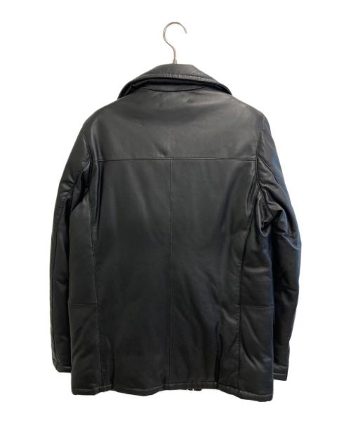 A BATHING APE（アベイシングエイプ）A BATHING APE (ア ベイシング エイプ) シープスキンレザーダウンPコート ブラック サイズ:Mの古着・服飾アイテム