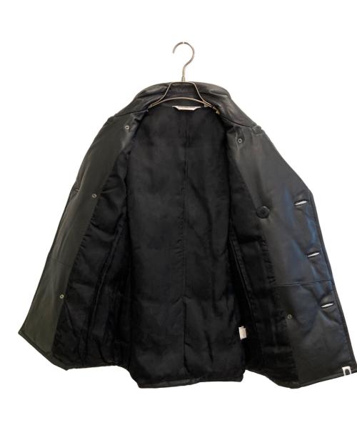 A BATHING APE（アベイシングエイプ）A BATHING APE (ア ベイシング エイプ) シープスキンレザーダウンPコート ブラック サイズ:Mの古着・服飾アイテム