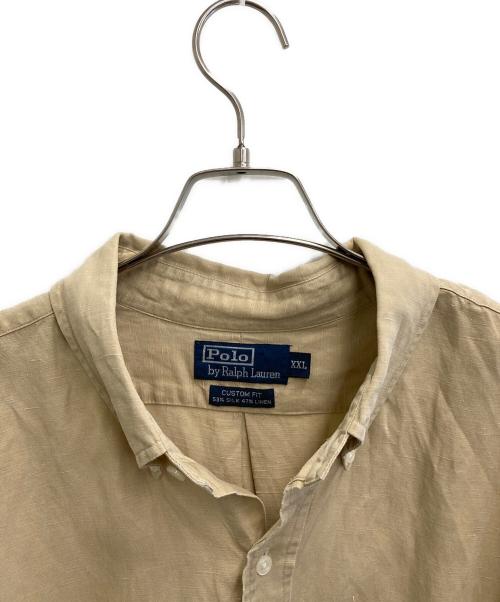 POLO RALPH LAUREN（ポロ・ラルフローレン）POLO RALPH LAUREN (ポロ・ラルフローレン) シルクリネンシャツ ベージュ サイズ:XXLの古着・服飾アイテム