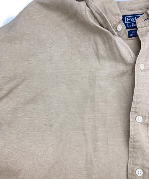 POLO RALPH LAUREN（ポロ・ラルフローレン）POLO RALPH LAUREN (ポロ・ラルフローレン) シルクリネンシャツ ベージュ サイズ:XXLの古着・服飾アイテム