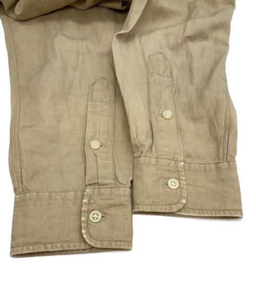 POLO RALPH LAUREN（ポロ・ラルフローレン）POLO RALPH LAUREN (ポロ・ラルフローレン) シルクリネンシャツ ベージュ サイズ:XXLの古着・服飾アイテム