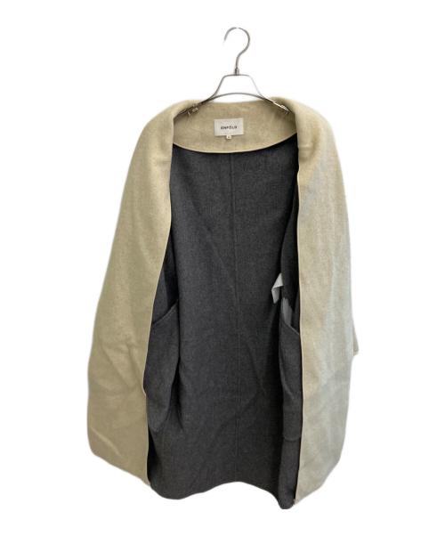 ENFOLD（エンフォルド）ENFOLD (エンフォルド) トップリバーノーカラーコート ベージュ サイズ:36の古着・服飾アイテム
