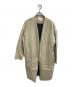 ENFOLD（エンフォルド）の古着「トップリバーノーカラーコート」｜ベージュ