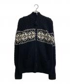 RALPH LAURENラルフローレン）の古着「ジップアップニット」｜ブラック