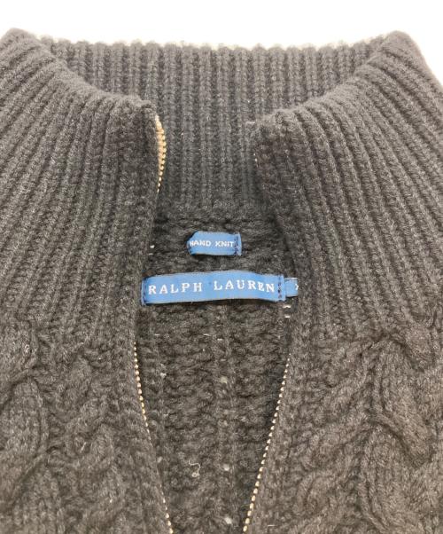 RALPH LAUREN（ラルフローレン）RALPH LAUREN (ラルフローレン) ジップアップニット ブラック サイズ:SIZE XXLの古着・服飾アイテム