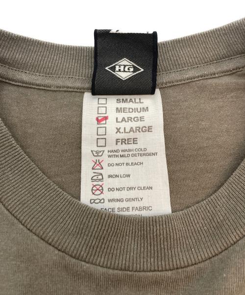 HG（エイチジー）HG (エイチジー) ブルドッグプリントカットソー レッド サイズ:SIZE Lの古着・服飾アイテム