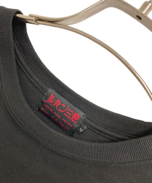 ルパン三世（ルパンサンセイ）ルパン三世 (ルパンサンセイ) 刺繍カットソー ブラック サイズ:Mの古着・服飾アイテム
