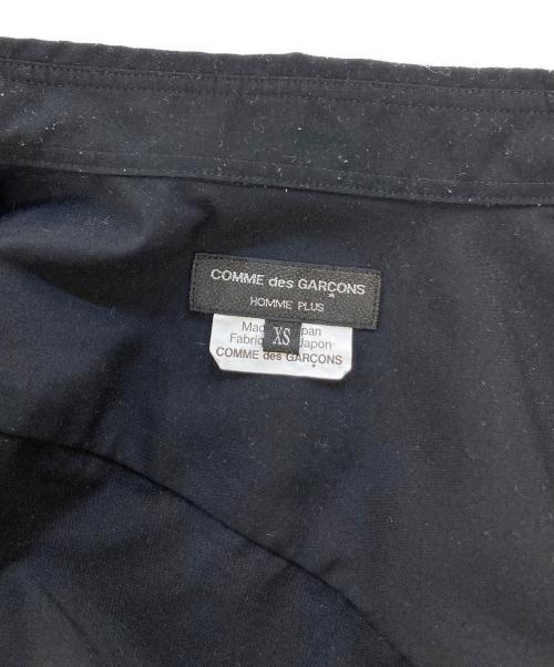 COMME des GARCONS HOMME PLUS（コムデギャルソンオムプリュス）COMME des GARCONS HOMME PLUS (コムデギャルソンオムプリュス) 変形シャツ ブラック サイズ:XSの古着・服飾アイテム