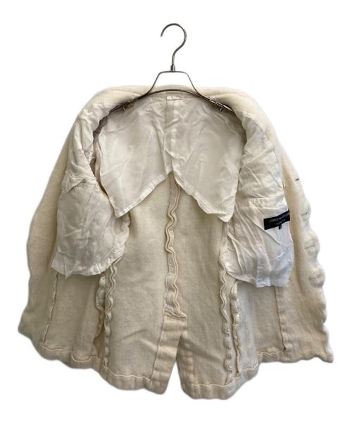 COMME des GARCONS HOMME PLUS（コムデギャルソンオムプリュス）COMME des GARCONS HOMME PLUS (コムデギャルソンオムプリュス) ウール縮絨ジャケット アイボリー サイズ:XSの古着・服飾アイテム